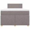 vidaXL Boxspringbett mit Matratze Taupe 120x190 cm Stoff