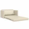 vidaXL Schlafsofa 110cm Creme Kunstleder