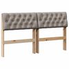 vidaXL Gepolstertes Kopfteil Taupe 140 cm Massives Kiefernholz