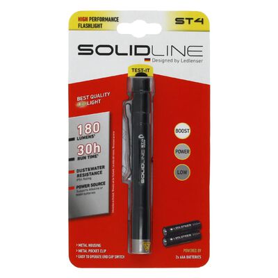 SOLIDLINE Taschenlampe ST4 mit Clip 180 lm
