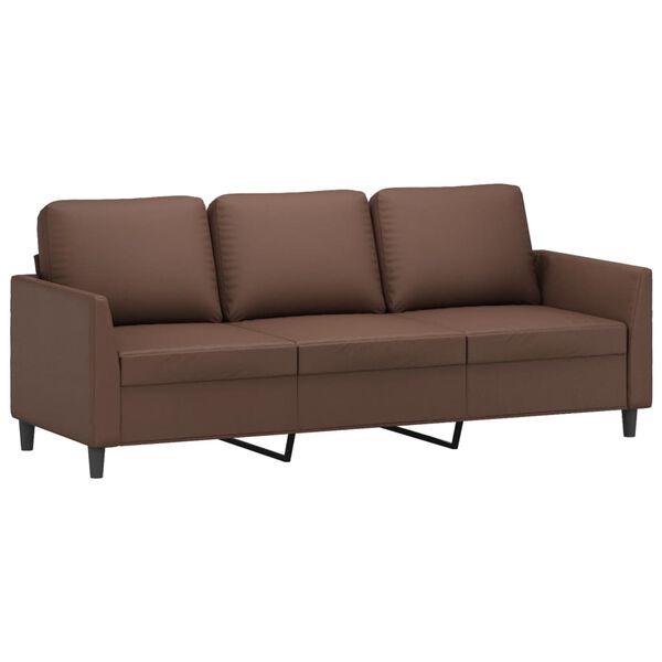 vidaXL 3-Sitzer-Sofa Braun 180 cm Kunstleder
