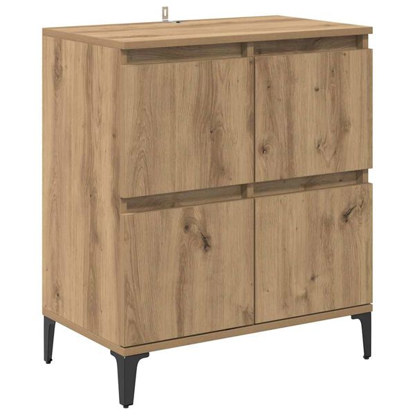 vidaXL Sideboard Artisan-Eiche 60 x 35 x 70 cm Verbundholz und Eisen