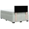 vidaXL Boxspringbett mit Matratze Hellgrau 120x200 cm Samt