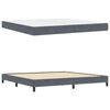 vidaXL Boxspringbett mit Matratze Dunkelgrau 200 x 200 cm Stoff