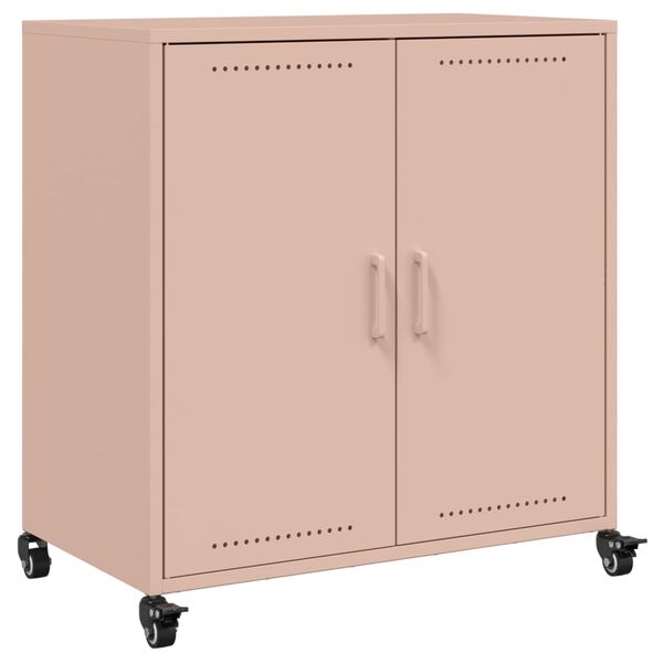 vidaXL Sideboard Rosa 68x39x72 cm Stahl