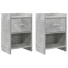 vidaXL Nachttische 2 stk. Betongrau 40 x 30 x 60 cm Holzwerkstoff