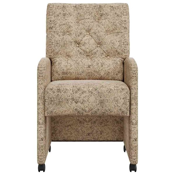 vidaXL Esszimmerst&uuml;hle mit Rollen 2 pcs Hellgrau 58 x 67 x 97 cm