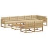 vidaXL Outdoor-Sofagarnitur 9 stk. Wei&szlig; und Beige Polyester