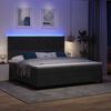vidaXL LED Boxspringbett mit Matratze Schwarz 200 x 200 cm Stoff