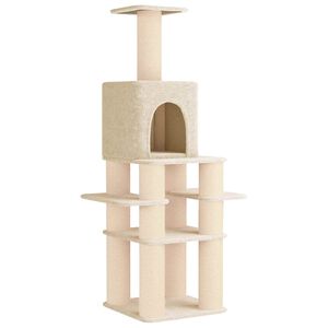 vidaXL Katzennbaum mit Sisal-Kratzs&auml;ulen Creme 180 cm