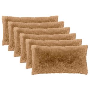 vidaXL Kissen mit Kissen HEERLEN 2 Stk. Taupe PV Fleece