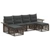 vidaXL Gartensofa-set 6 pcs Grau Poly-Rattan