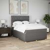 vidaXL Boxspringbett mit Matratze Taupe 140x190 cm Stoff