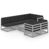 vidaXL 8-tlg. Garten-Lounge-Set mit Kissen Massivholz Kiefer