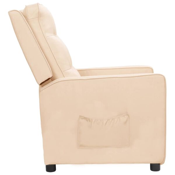 vidaXL Aufstehsessel Creme Stoff