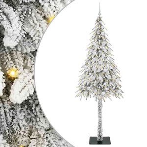 vidaXL Weihnachtsbaum mit 300 LEDs Wei&szlig; 210 cm PE und Stahl