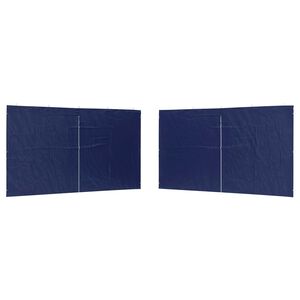 vidaXL Partyzelt-Seitenteil 2 Stk. 400 x 195 cm Blau PE und Stahl