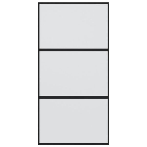 vidaXL Schiebetür Schwarz 102,5x205 cm Hartglas und Aluminium