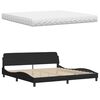 vidaXL Bett mit Matratze "Hanko" Schwarz 200x200 cm Stoff