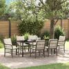 vidaXL Garten Essgruppe mit Kissen 7 pcs Braun Poly-Rattan