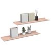 vidaXL Schwebendes Regal 2 pcs Rosa 80 x 18 x 2,5 cm Stahl