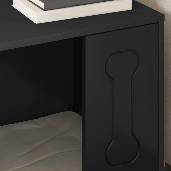 vidaXL Hundeh&uuml;tte Schwarz 44 x 42 x 49 cm Holzwerkstoff