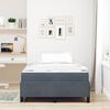 vidaXL Bettrahmen mit Matratze Dunkelgrau 120 x 200 cm Stoff