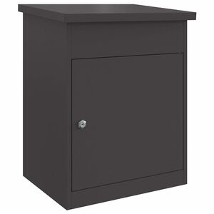 vidaXL Paketdrop-Box mit Speicher Schwarz 47,5 x 38 x 59 cm Stahl