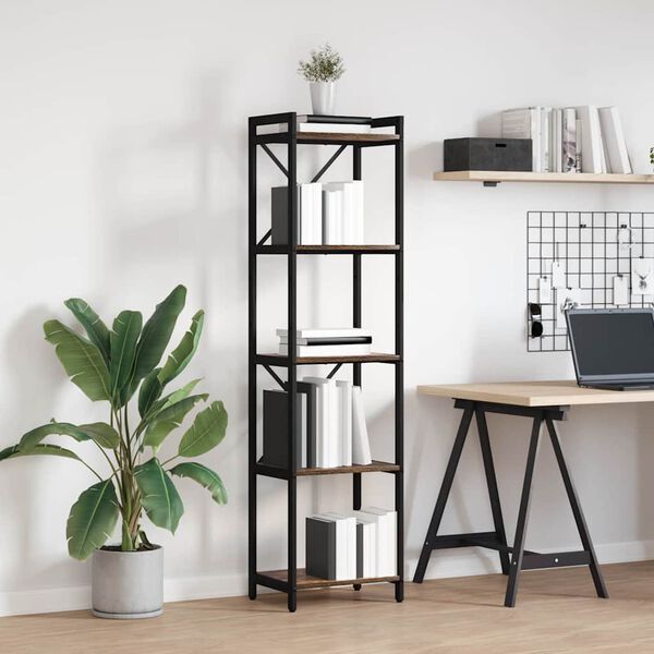 vidaXL B&uuml;cherregal Ger&auml;ucherte Eiche 40 x 30 x 155 cm Holzwerkstoff