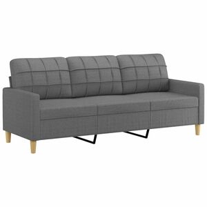 vidaXL 3-Sitzer-Sofa Dunkelgrau 180 cm Stoff