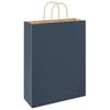 vidaXL Papiertragetaschen 250 Stk. mit Henkeln Blau 32x12x42 cm