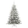 vidaXL K&uuml;nstlicher klappbarer Weihnachtsbaum Wei&szlig; 210 cm PE und PVC