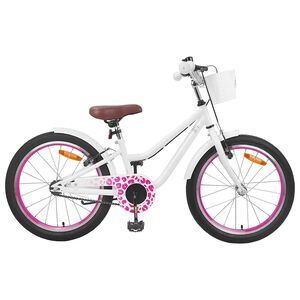 vidaXL Kinderfahrrad 18 Zoll f&uuml;r 5-7 Jahre alt Wei&szlig;