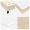 vidaXL Boxspringbett mit Matratze Creme 180 x 200 cm Stoff
