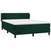 vidaXL Boxspringbett mit Matratze Dunkelgr&uuml;n 140x200 cm Samt