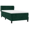 vidaXL Boxspringbett mit Matratze Dunkelgr&uuml;n 100x200 cm Samt