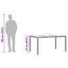 vidaXL Gartentisch mit Glasplatte Grau 150x90x75 cm Poly Rattan