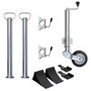 vidaXL St&uuml;tzrad Klappbar 60 mm mit 2 St&uuml;tzrohren und 2 Klemmen