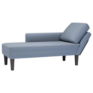 vidaXL Chaiselongue mit Kissen Blau Cordstoff
