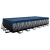 INTEX Poolabdeckung 732 x 366 cm Rechtwinklig PVC Dunkelblau und Grau