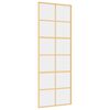 vidaXL Schiebet&uuml;r Golden 76x205 cm ESG-Klarglas und Aluminium