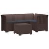 vidaXL 4-Sitzer Garten Sofa mit Kissen Rattan Look PP Braun
