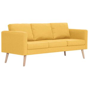 vidaXL 3-Sitzer-Sofa Stoff Gelb