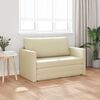 vidaXL Schlafsofa 110cm Creme Kunstleder