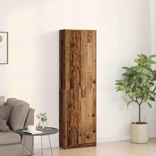 vidaXL Kleiderschrank mit Regal Altholz 55 x 25 x 189 cm Holzwerkstoff