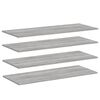 vidaXL Wandregale 4 Stk. Grau Sonoma 100x40x1,5 cm Holzwerkstoff