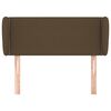 vidaXL Kopfteil mit Ohren Dunkelbraun 93x23x78/88 cm Stoff