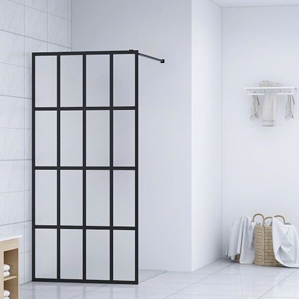 vidaXL Duschwand für Walk-in Dusche Mattes Sicherheitsglas 140x195 cm