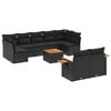 vidaXL Patio Sofa Set 10-Sitzer Black