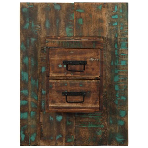 vidaXL Nachttisch Mehrfarbig 60x32x80 cm Altholz Massiv